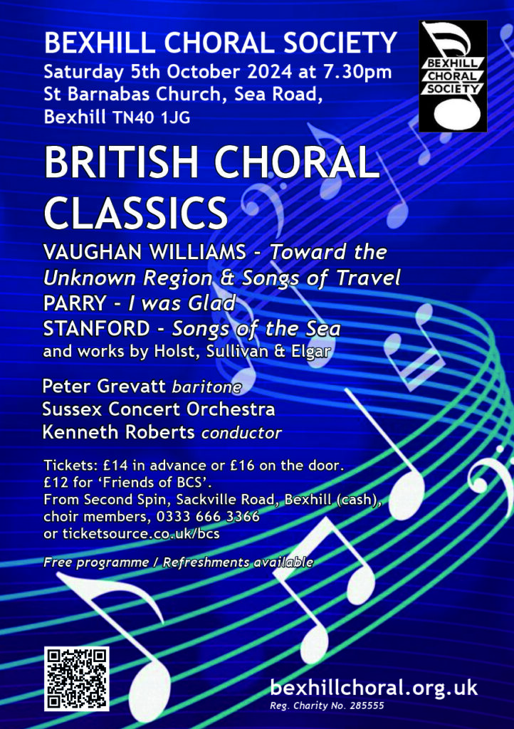 Bexhill Choral Society – British Choral Classics