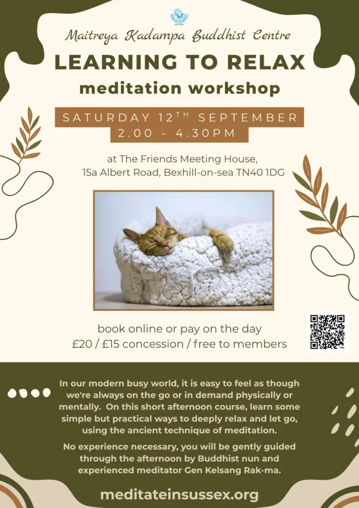 Learning to Relax meditation workshop
